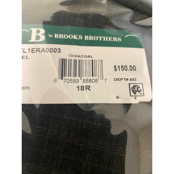 Brooks Brothers Big Boys Charcoal Long Sleeve Classic Suit Jacket Size 18R NWT - Picture 4 of 5